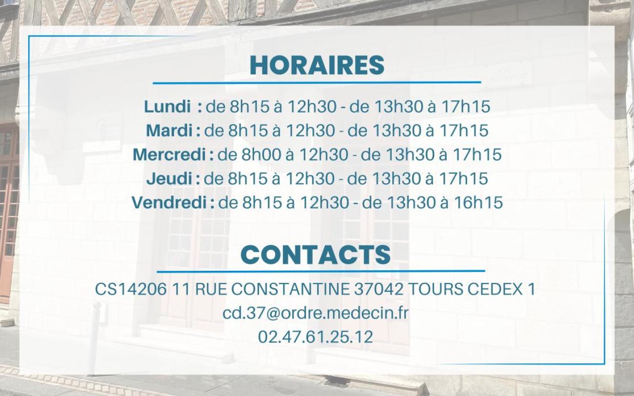 contacts et horaires CD37OM